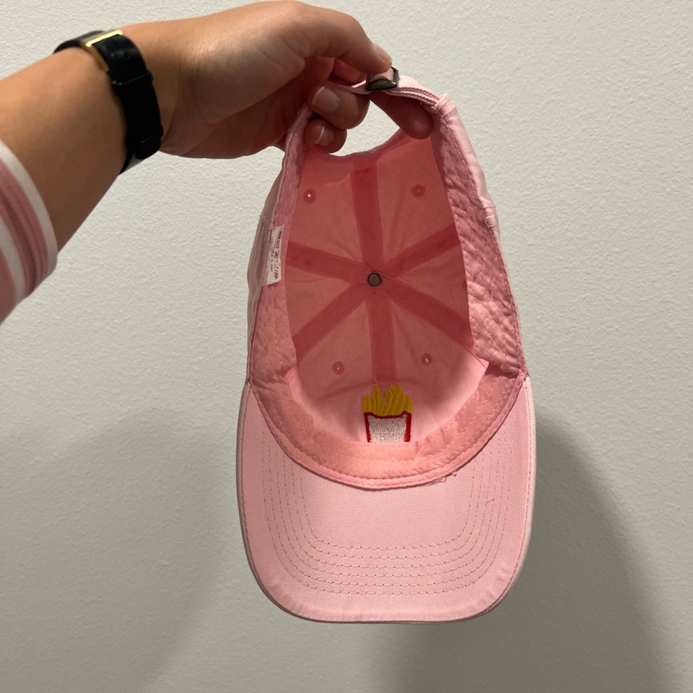 Good life fries fun hat cap pink cotton - Picture 3 of 5